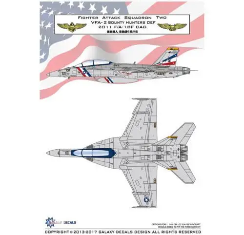 GALAXY 1/48 1/72 G48010 G72015 F/A-18F охотники за головами OEF CAG 2011 | Игрушки и хобби