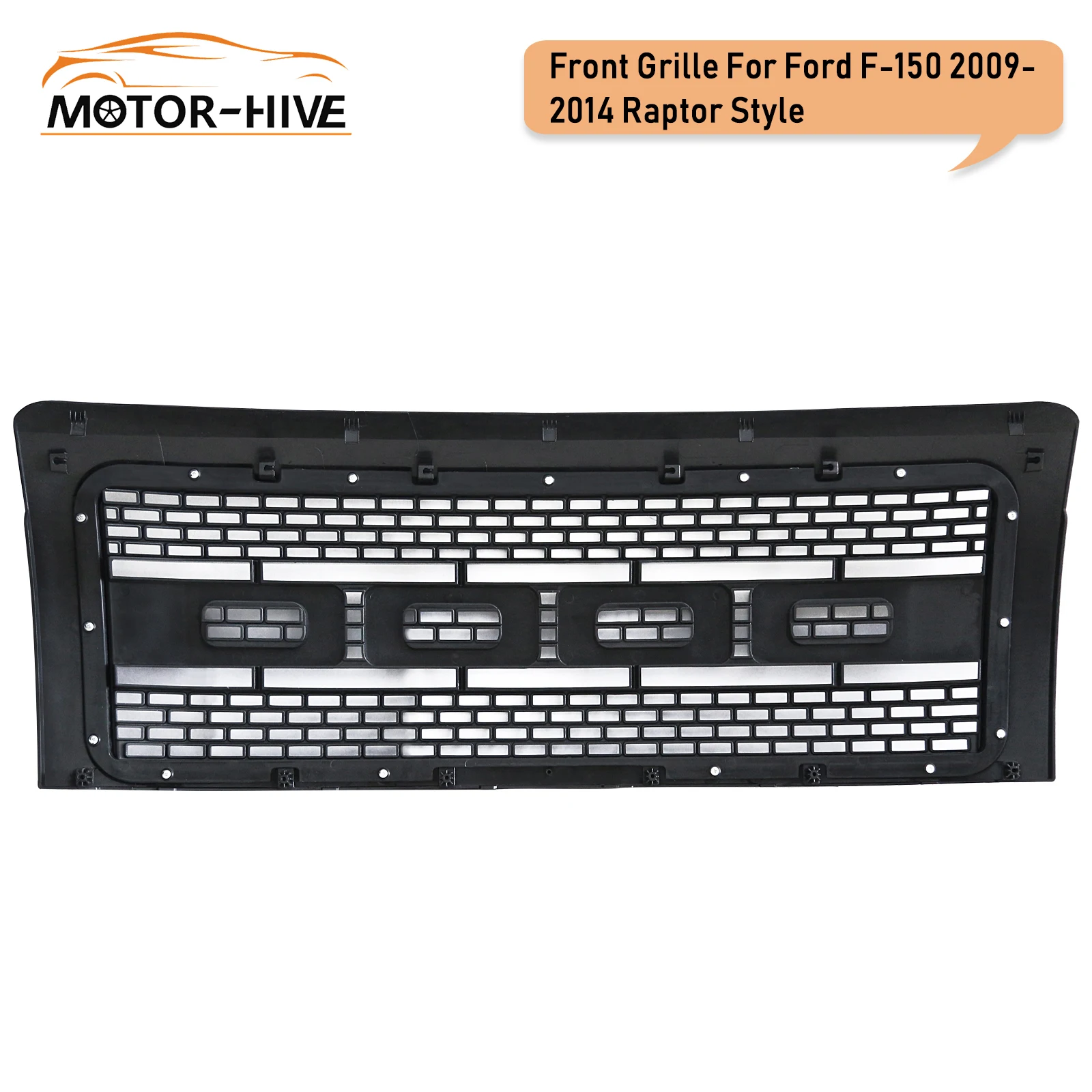 Для 2009 2014 Ford F150 решетка черный глянец Raptor сетки спереди капот бампера гриль США