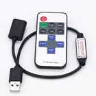 ARILUX DC5-24V 11 клавиш Mini USB RF беспроводной диммер пульт дистанционного управления светодиодный контроллер для одноцветной полосы