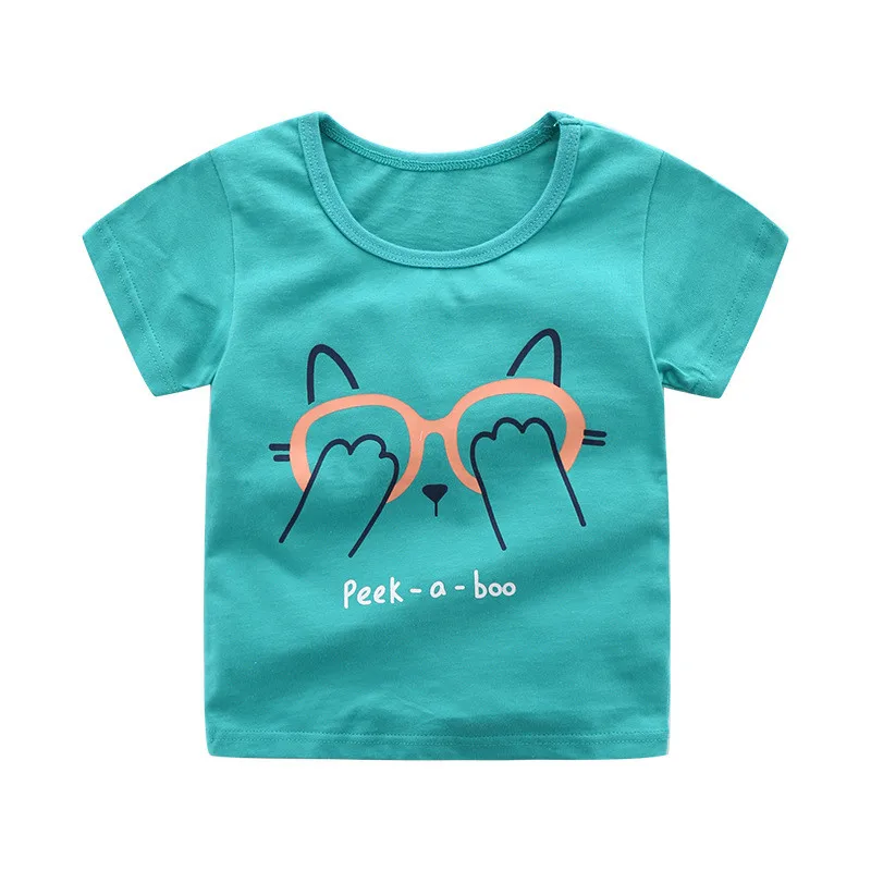 Jumpingbaby 2019 футболка с единорогом для девочек детская одежда маленьких летние топы