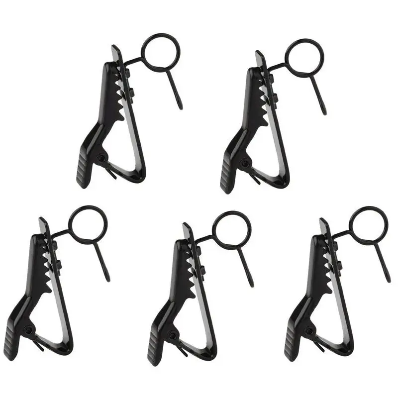 5 Pcs Ring Mini 7.5 mm Microphone Clip Holder Tie Collar Practical (Black) Newest | Электроника