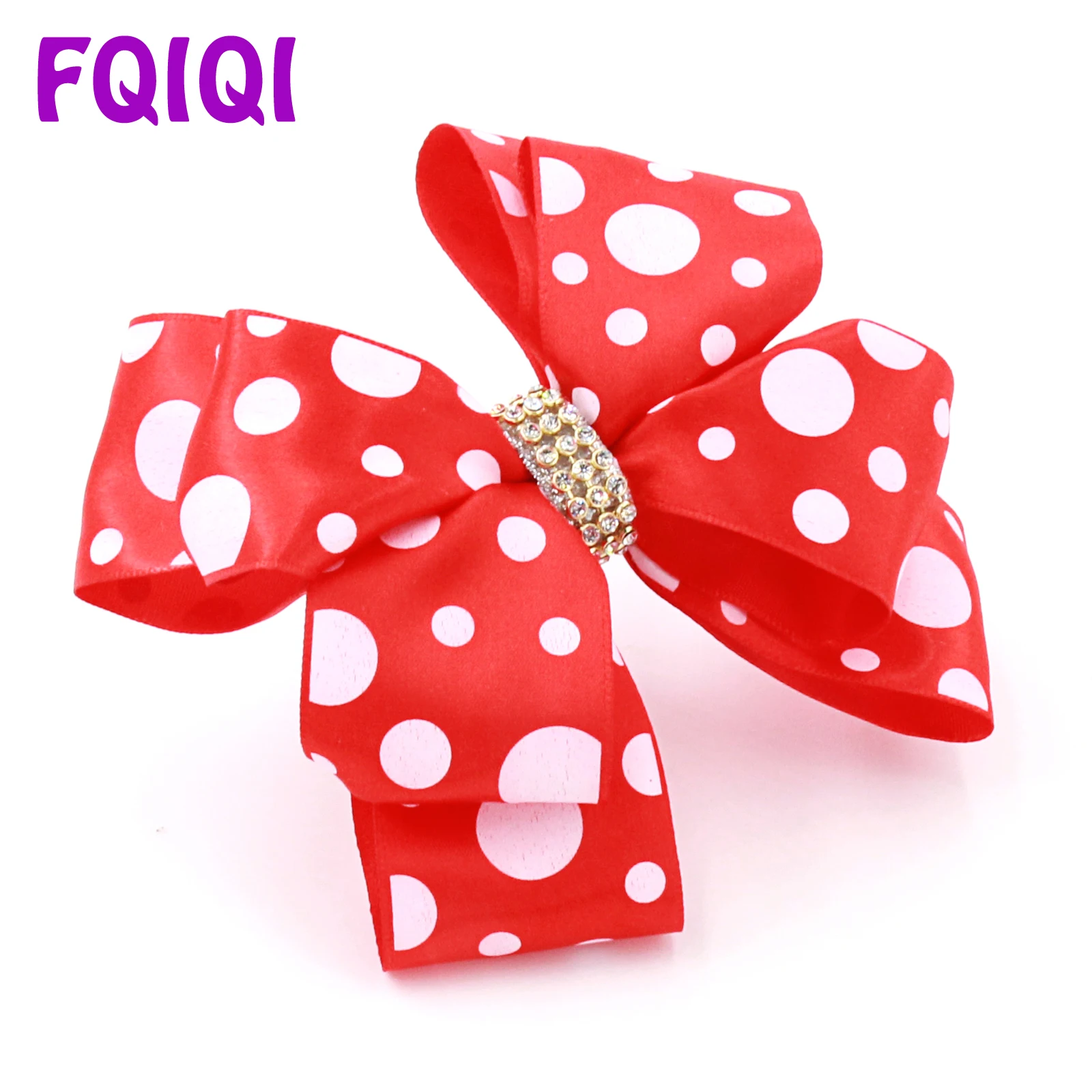 FQIQI 5 Inch Large Rainbow Hair Bow Pins For Girls Handmade Baby Headband Dance Party Kids Accessories Ribbon Knot | Детская одежда и