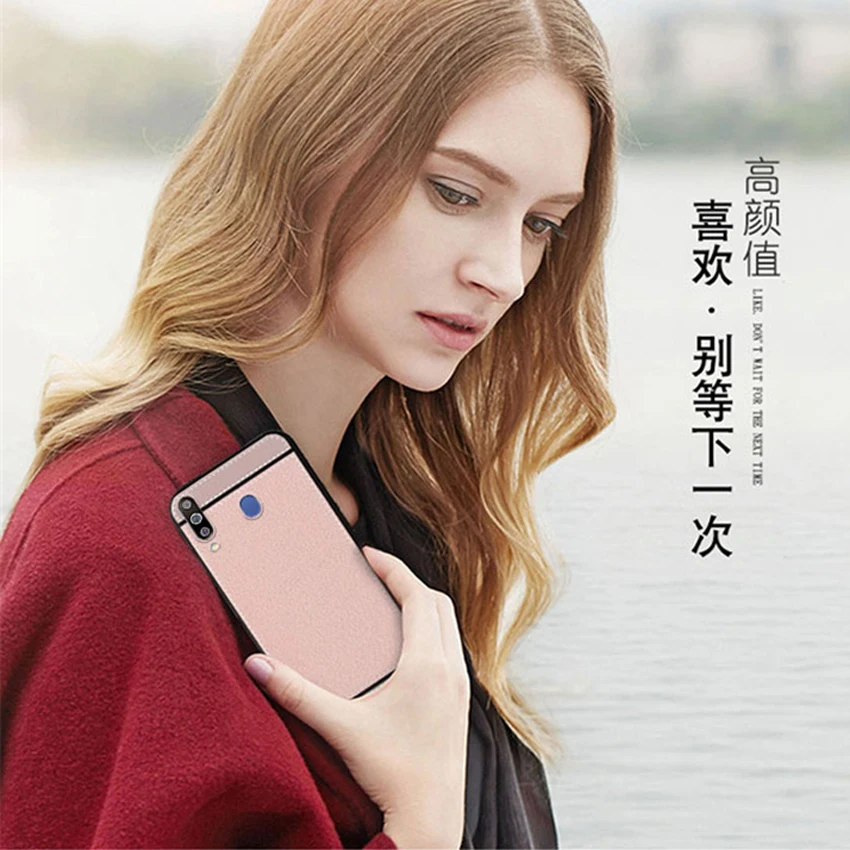 Чехол для Samsung Galaxy M30 SM-M305F SM-M305F/DS кожаный чехол 6 4 дюйма деловой мягкий черный