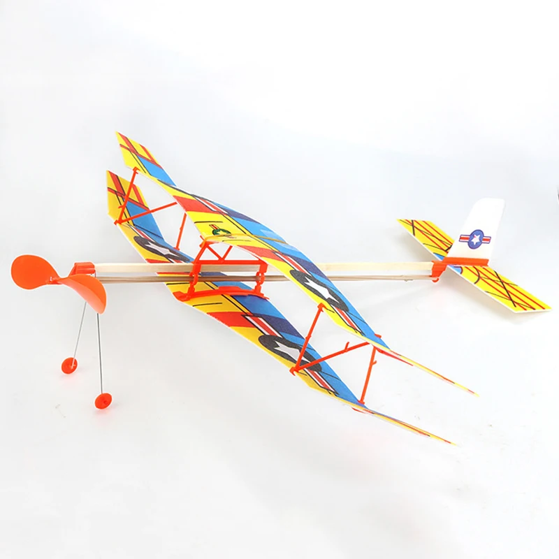 Модный с резиновым ремешком самолет эластичный питание планер летающий DIY