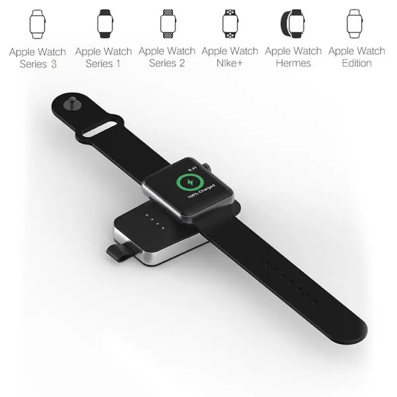 Беспроводное зарядное устройство для Apple Watch 4 портативное USB серии iWatch 3 2 1