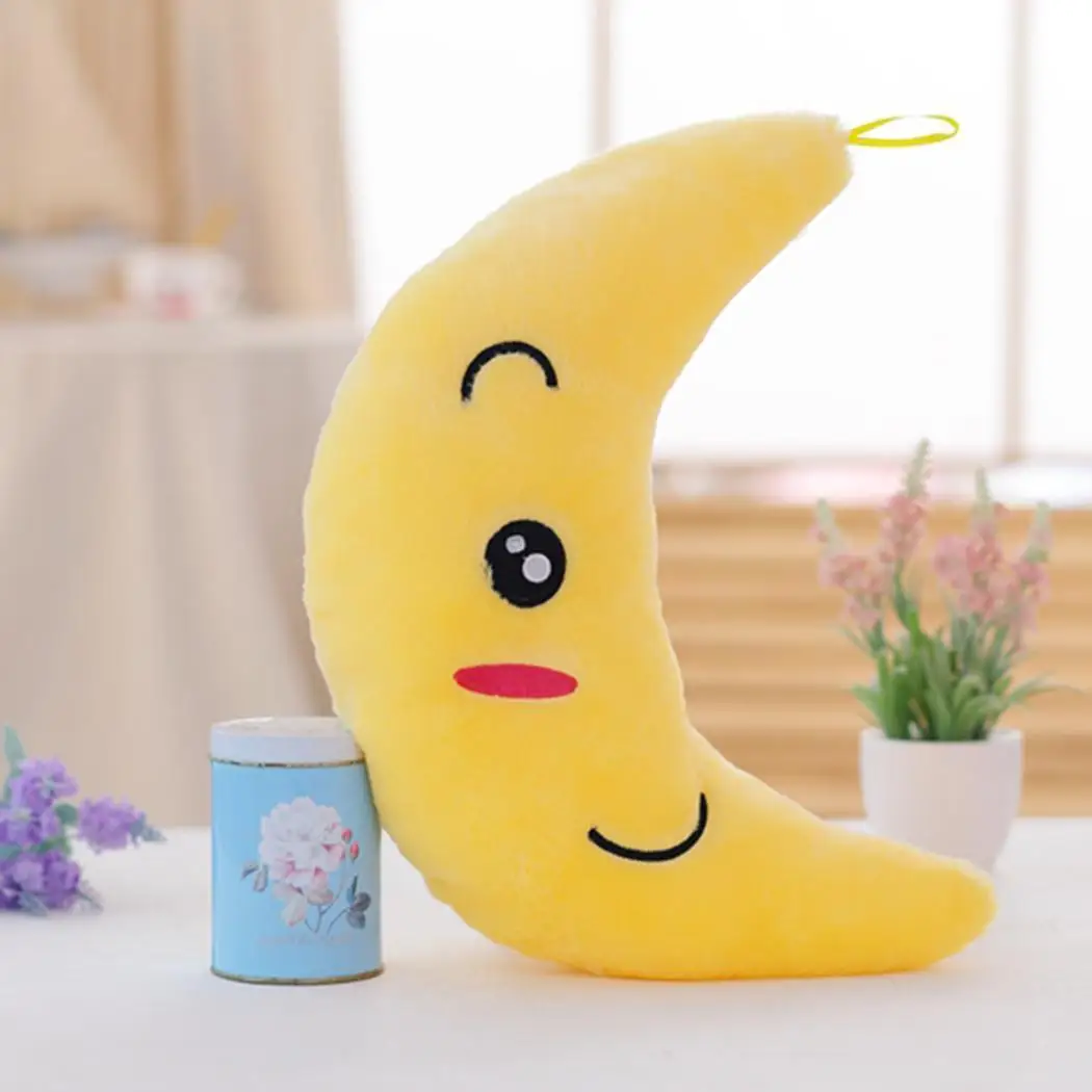 Милые светодиодная Подушка светящаяся Луна Мягкая унисекс Home Decor игрушки детей