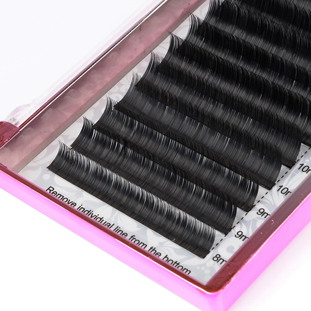 Накладные ресницы GLAMLASH Mix удлиняющие с плоскими накладными кончиками