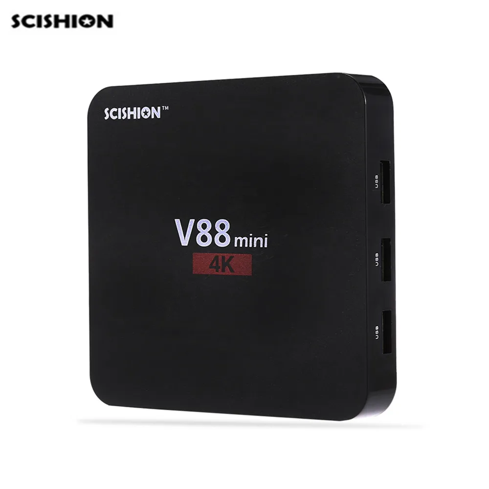 SCISHION V88 Мини Android 6 0 ТВ коробка 4 ядра RK3229 1 ГБ 8 K Декодер каналов кабельного