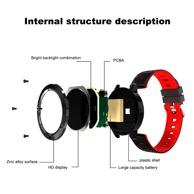 CF58 1 3 ''ips HD цветной экран Smartwatch для мужчин и женщин водонепроницаемый кровяное