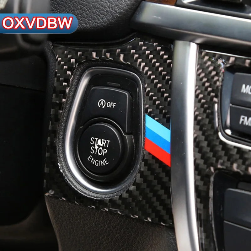 Для BMW F30 F34 внутренняя отделка из углеродного волокна кнопка запуска двигателя
