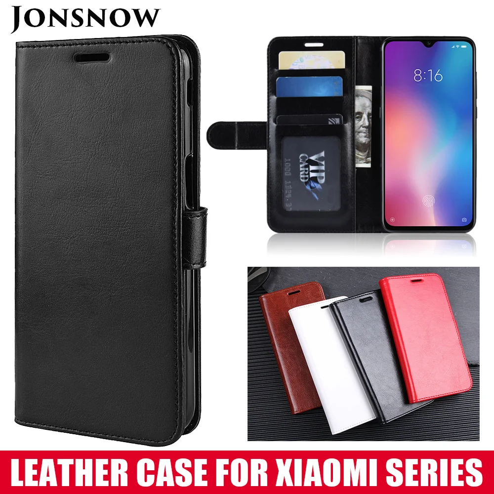 Кожаный чехол бумажник JONSNOW для Xiaomi Redmi Note 7 6 Pro Mi 9 8 Lite A2 чехлы 6A F1 5