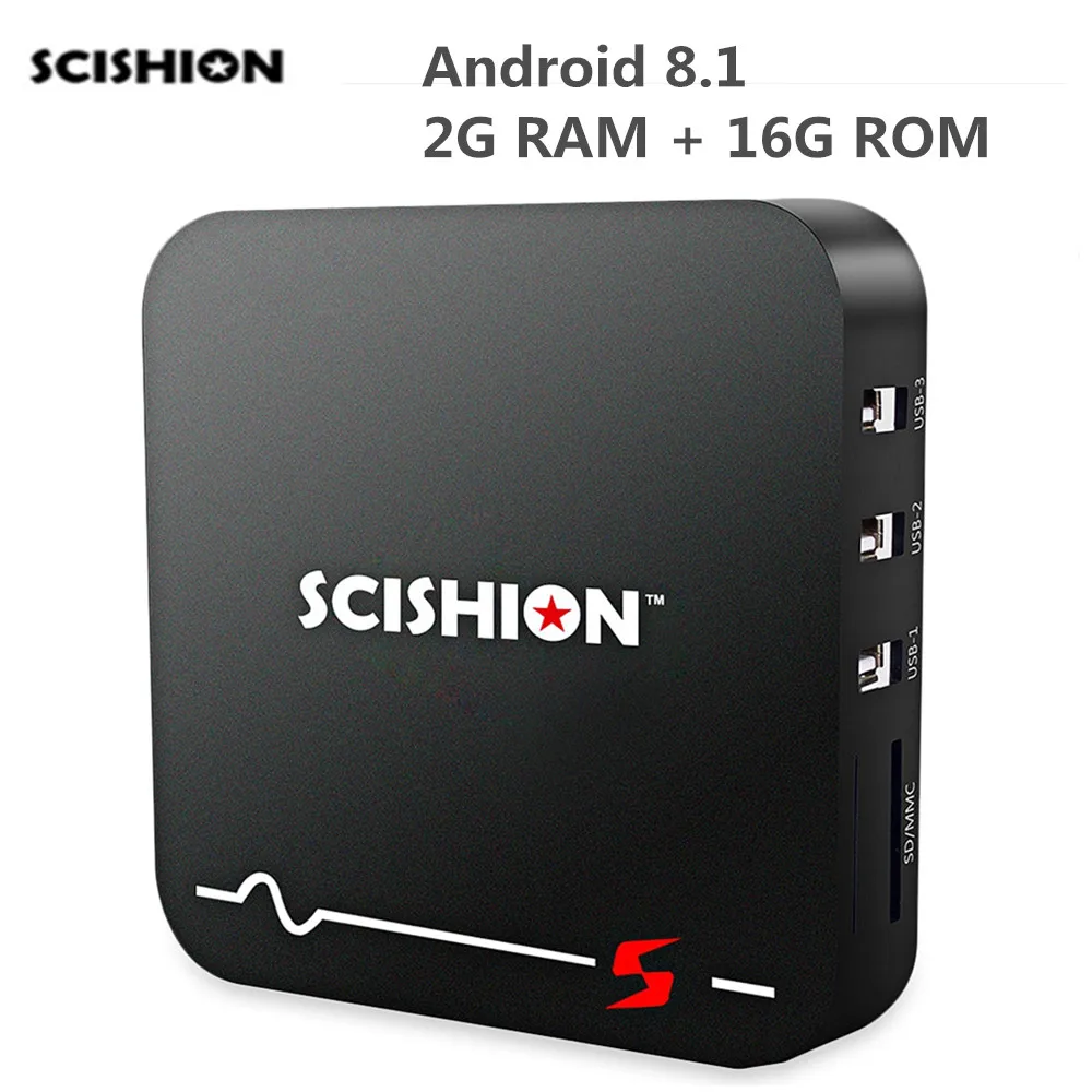 Новейшая SCISHION Модель S Android tv Box 8 1 RK3229 четырехъядерный 2 г + 16 Гб Простая установка