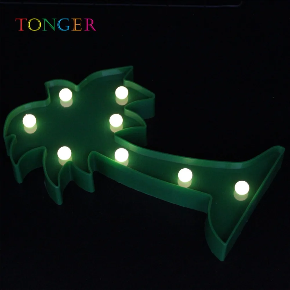 TONGER LED night light battery LOVE decorative letters holiday rainbow cute fruit unicorn lamp table atmosphere | Лампы и освещение