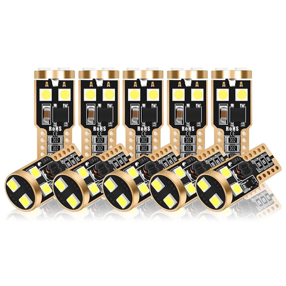 2 шт. светодиодный T10 W5W 3030 6SMD 501 3014 автомобиля тормозных Клиренс купольный