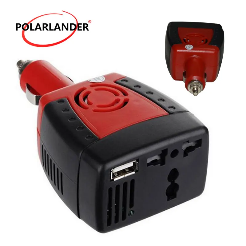 Автомобильный инвертор источник питания 150 Вт DC 12V к AC 110V 50Hz конвертер