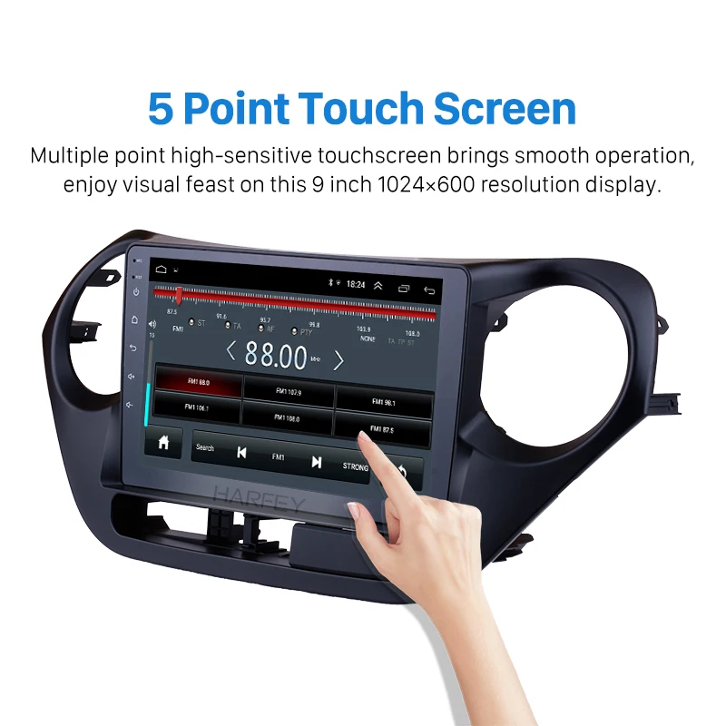 Автомагнитола Harfey с GPS мультимедийный плеер для HYUNDAI I10 Grand i10 RHD Android 2013 2Din Wi Fi