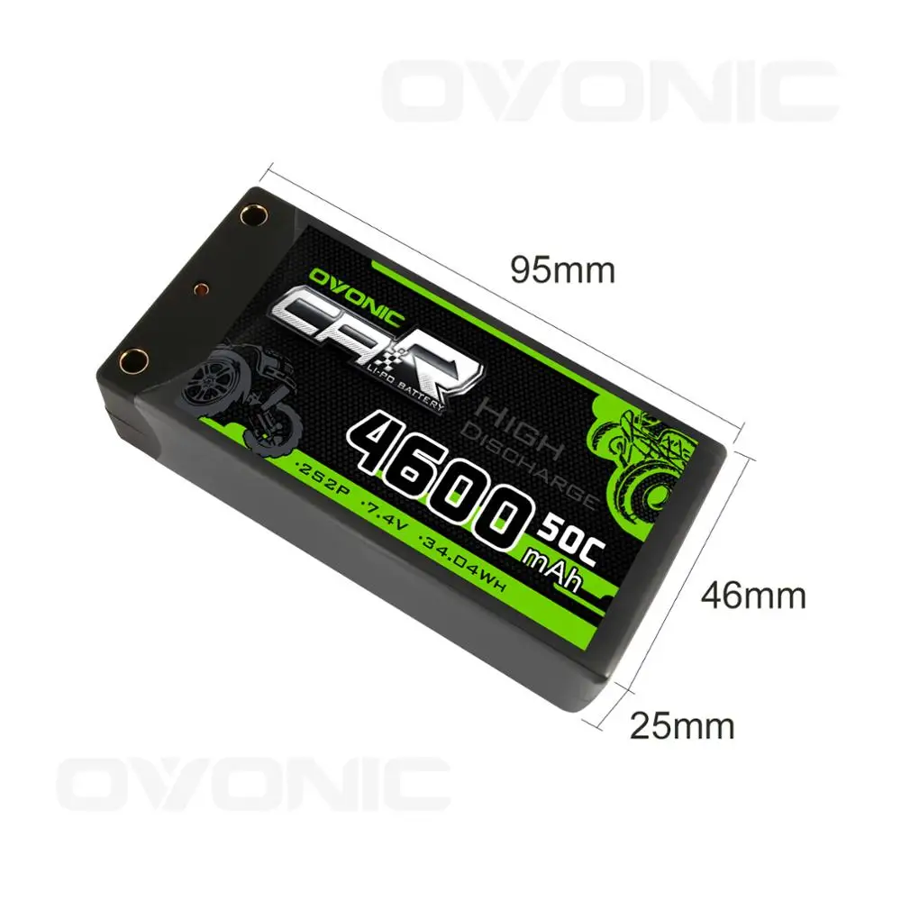 Аккумулятор Ovonic 2S короткофокусный Lipo 7 4 В 50C 2300 мА/ч жесткий корпус с мм