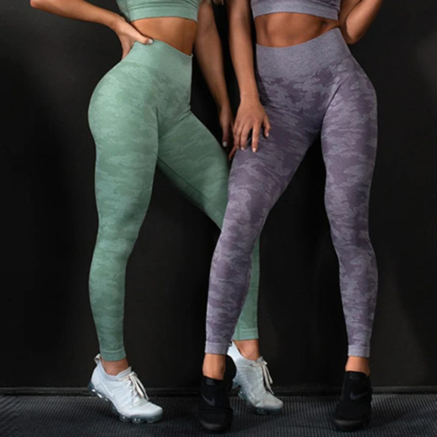 

Stretchy Fitness Tights Female Yoga Pants New Camo Seamless Gym Leggings For Women High Waist Tummy Control Sport Leggings