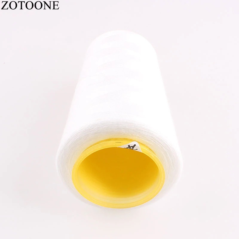 Швейная нить ZOTOONE 3000Y 40S/2 шпули Полиэстеровые нитки белого цвета для кожи швейная
