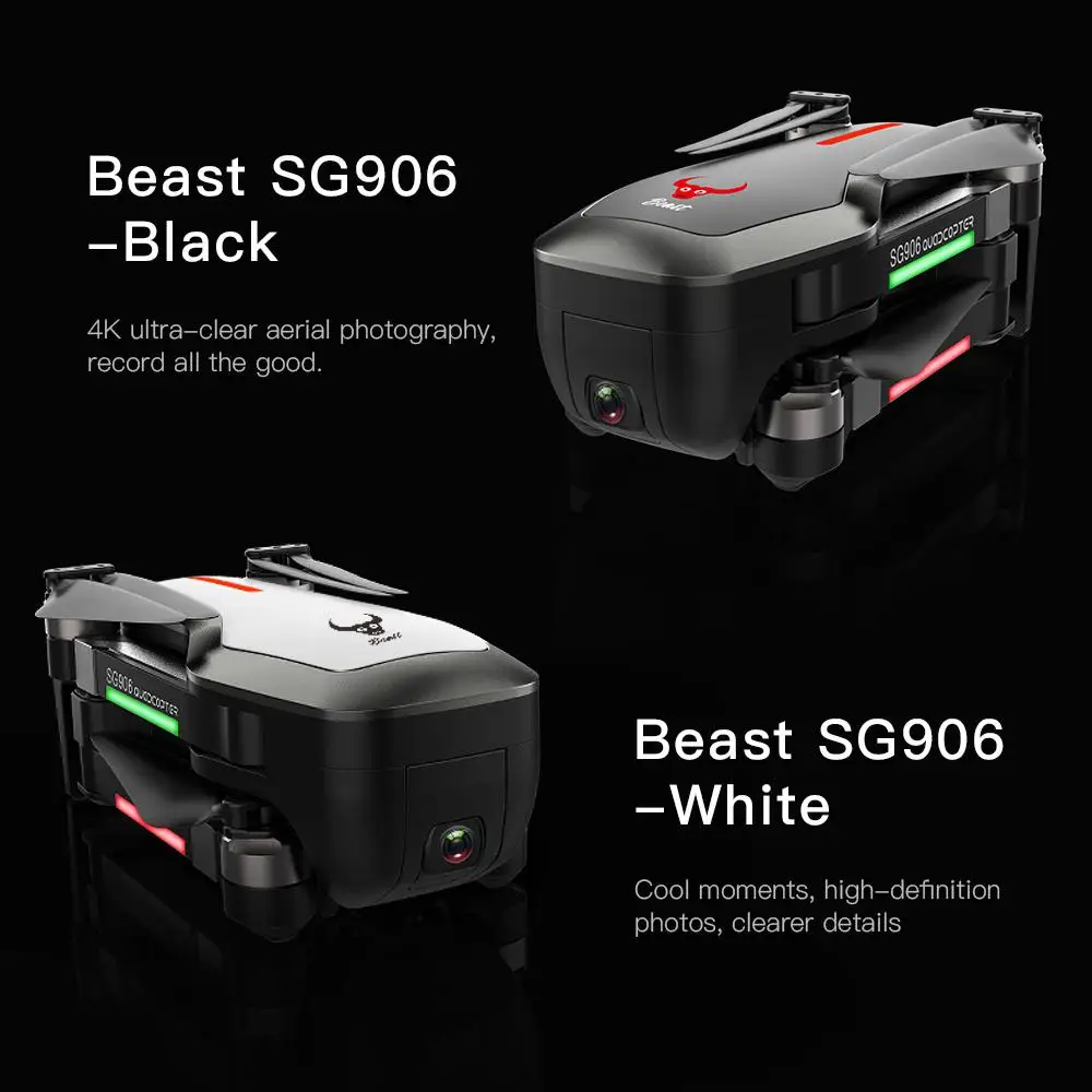 ZLRC Beast SG906 GPS 5G WIFI FPV с 4K Ультра прозрачной камерой бесщеточный селфи складной