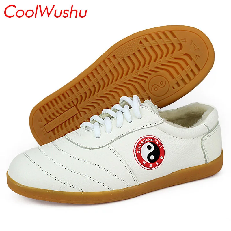 

Китайские ботинки тайчи кунг-фу ушу се тайцзи ботинки для боевых искусств из коровьей кожи теплая зимняя обувь для женщин и мужчин для соревнований и тренировок