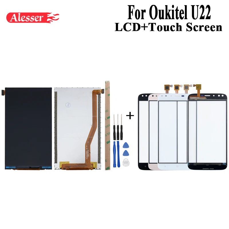 Alesser для Oukitel U22 ЖК дисплей и инструмент ремонта сенсорного экрана в сборе детали с