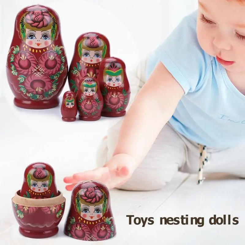 5 слоев новинка русская матрешка деревянная набор ручная роспись|Куклы| |