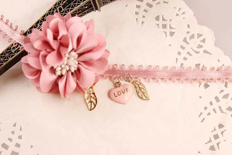 Милое милое шифоновое кружевное женское очаровательное тканевое ожерелье с