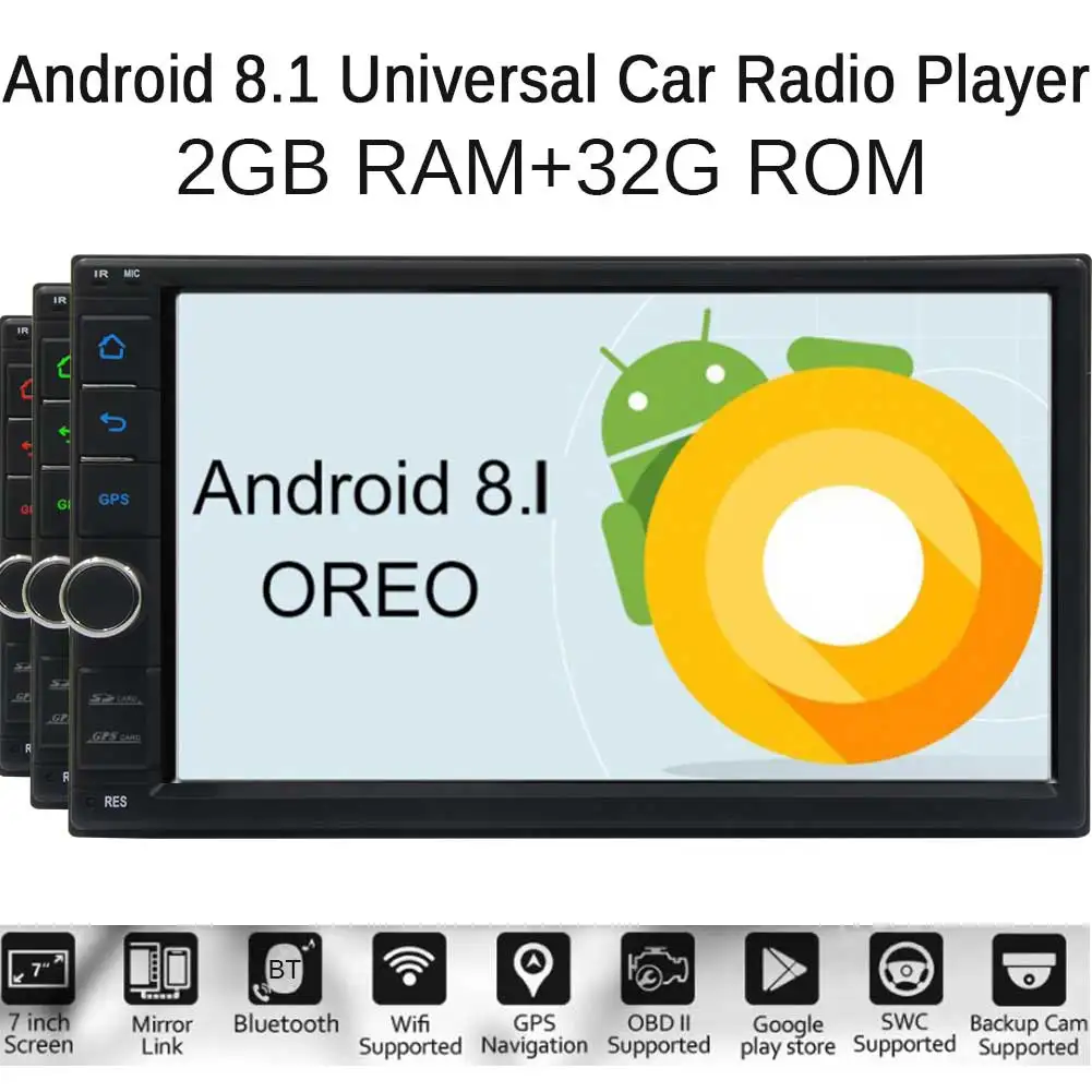 Eincar Android 8 0 gps навигация 2 Din 7 дюймов автомобиля радио ЖК дисплей сенсорный экран