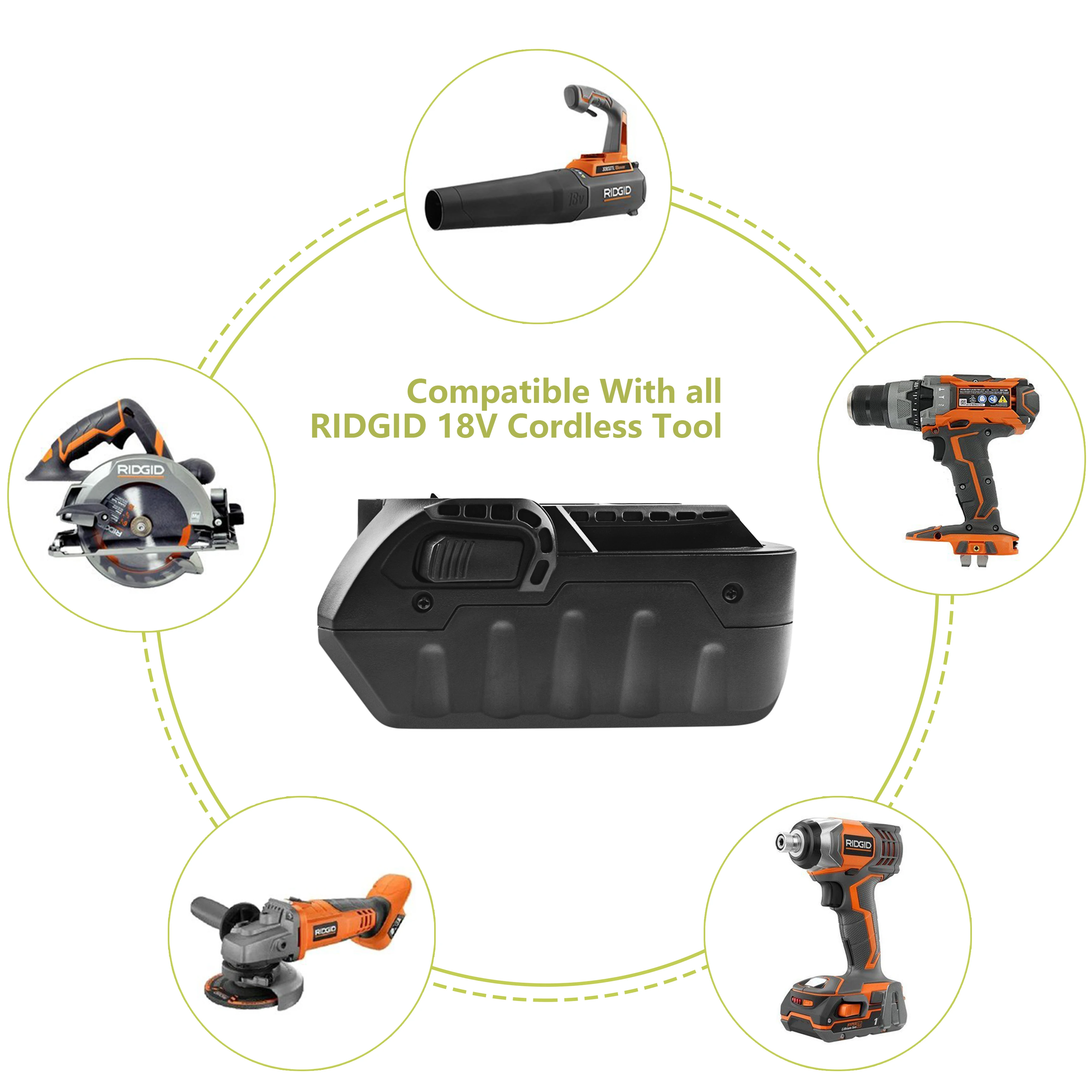 Bonadget 6000mAh 18V литий-ионная аккумуляторная батарея для RIDGID R840083 R840085 R840086 R840087 серия AEG