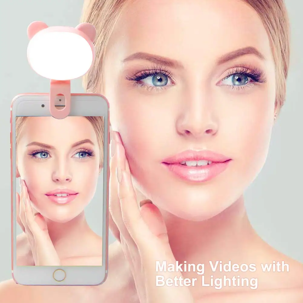 Селфи кольцо свет для камеры перезаряжаемый клип на селфи Led Iphone Ipad Samsung планшета