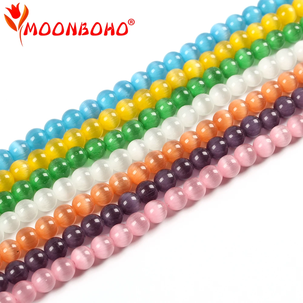 Moonboho 6/8/10 мм бусины из опала натуральная веревка разделительные насыпом шармы для