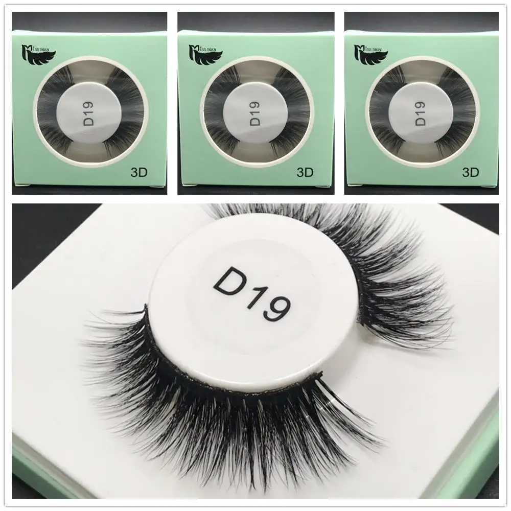 8 пар Miss sexy lash d019 3D норки накладные ресницы толстые ручной работы макияж набор