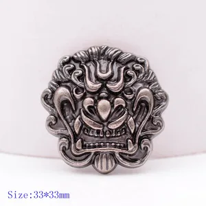 10 шт. 33*33 мм китайская Голова Дракона кожаная кнопка для рукоделия декоративные шпильки набор бумажника седло для верховой езды Keychian Conchos Screw Back