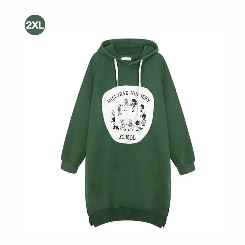 Свитер для отдыха с буквенным принтом и капюшоном Вельветовая толстовка цвет