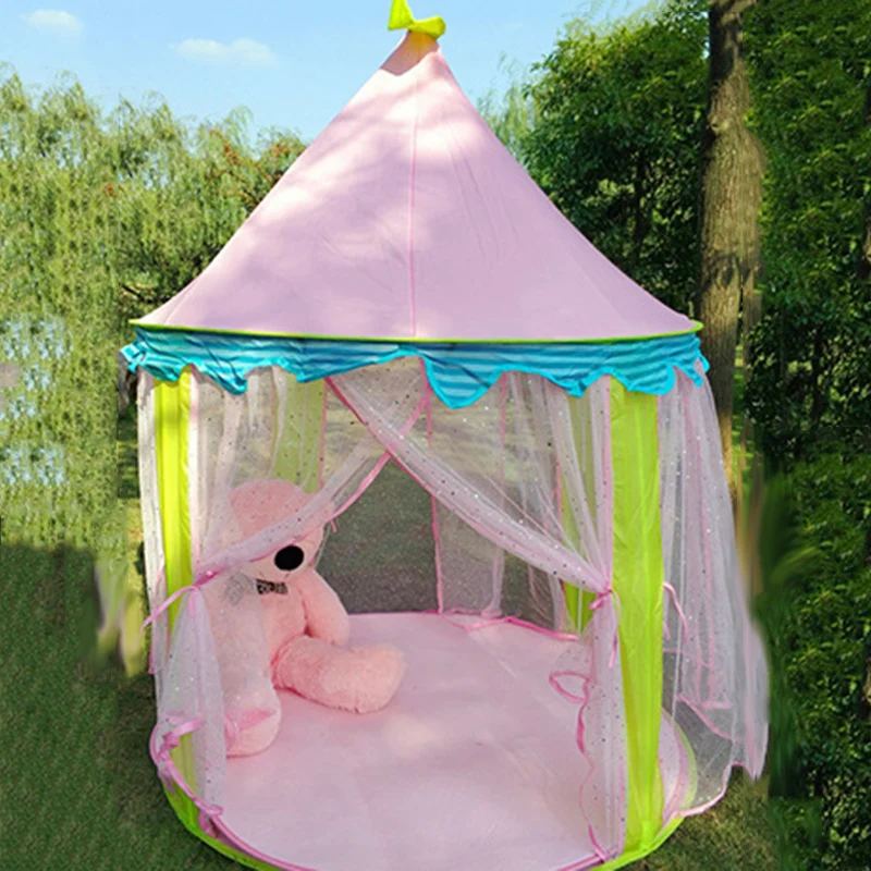 Складная детская палатка игровой домик в стиле принцессы маленький размер 100 00X100