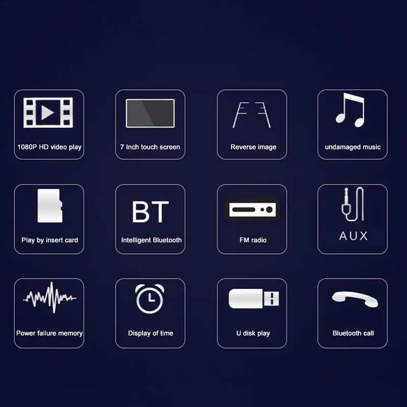 Автомобильный mp5 проигрыватель с креплением к магнитоле 7 дюймовым экраном