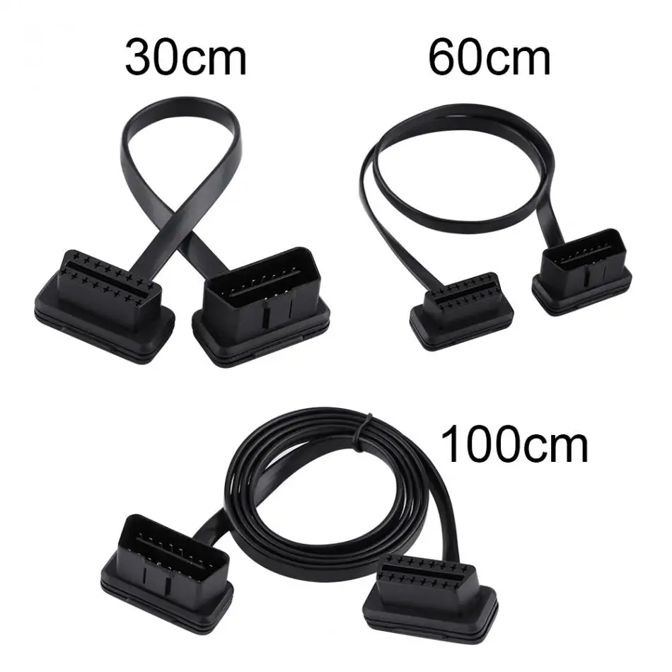 Кабель-удлинитель диагностический 16-контактный штекер-гнездо OBD2 30/60/100 см |