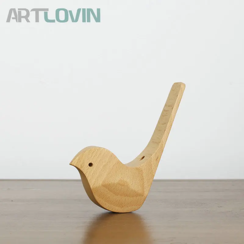 

Nordic Denmark Designs Wooden Bird Hanger Hook Fitting Room Decor Wood Birds Figures Home Decoration Wall Decorations On Sales