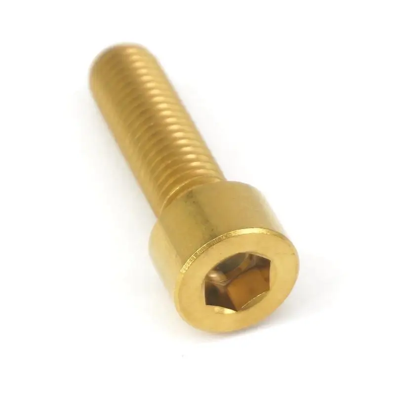 

M10x35mm Pitch 1.5mm Column Head Golden GR5 Titanium Bolts For Motorcycle