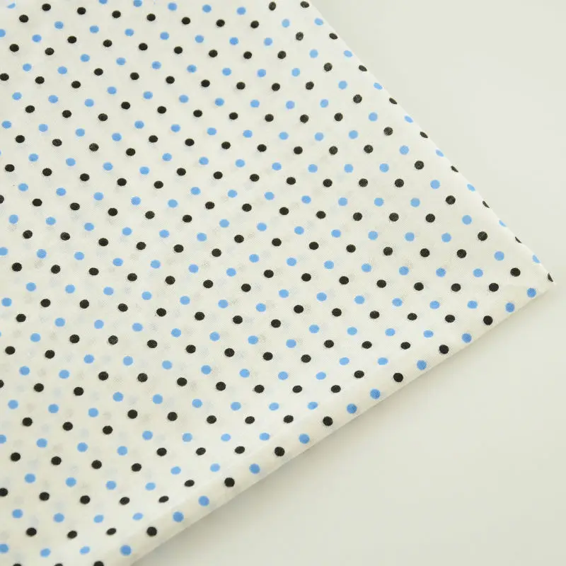 Новинка Хлопок Ткань синий и черный Dot Pattern лоскутное Жир квартал для Вышивание