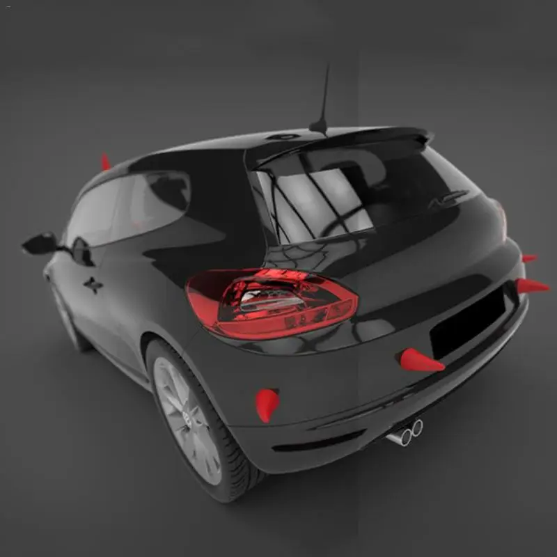 3D дьявольский Рог противоударный бампер Автомобильная Наклейка защитная