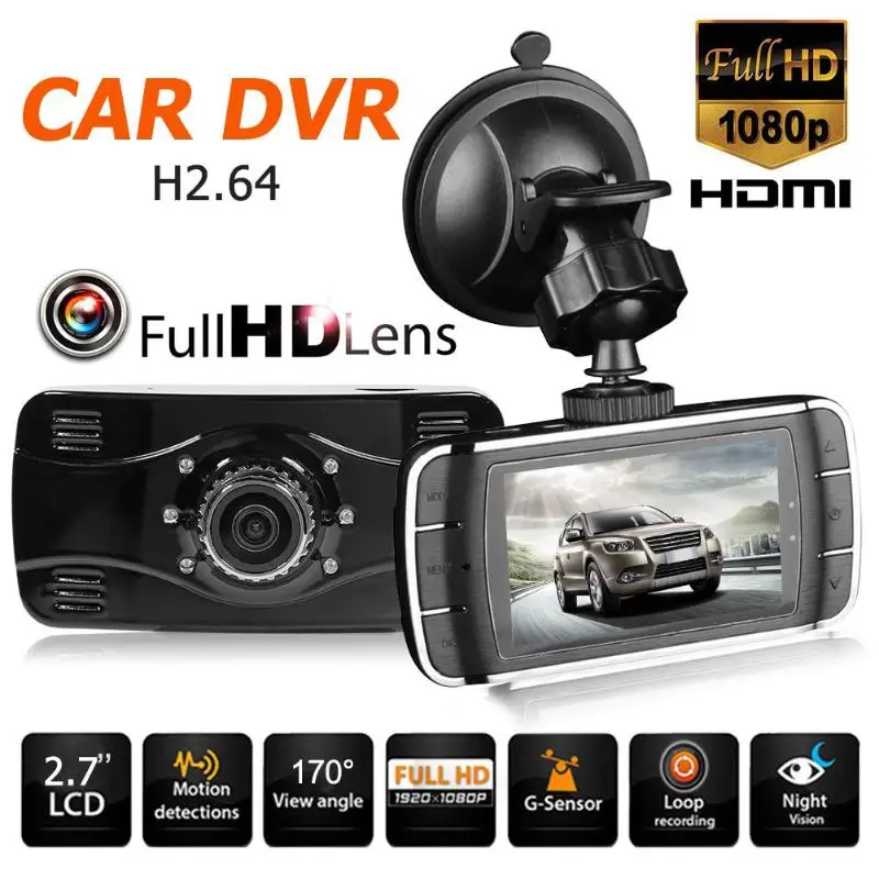 Phisung 2 7 дюймов 1080p Full HD Автомобильная DVR камера 170 объектив ночное видение WDR для