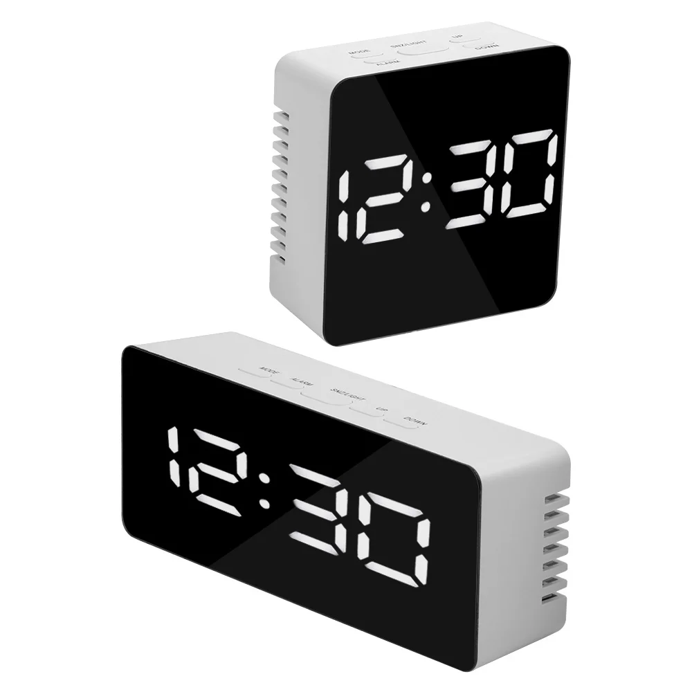 Термометр цифровой светодиодный Дисплей настольные часы USB & Батарея работает