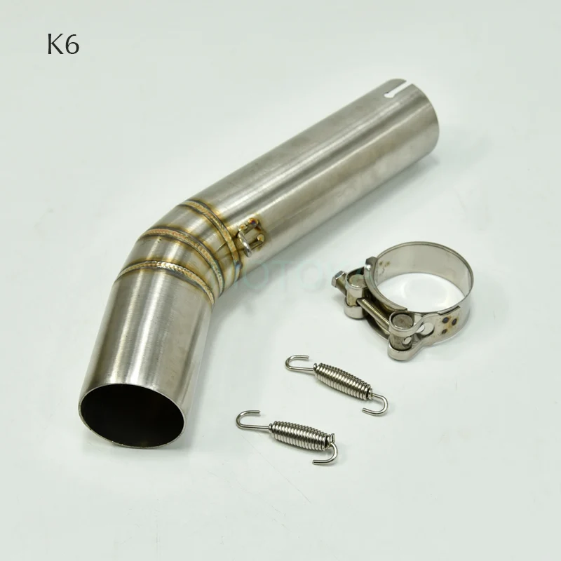 

Motorcycle Exhaust Pipe Middle Link Pipe System Gsxr 750 Gsxr 600 K6 K7 K8 Stainless Steel For Modified Slip on 51mm Mufflers
