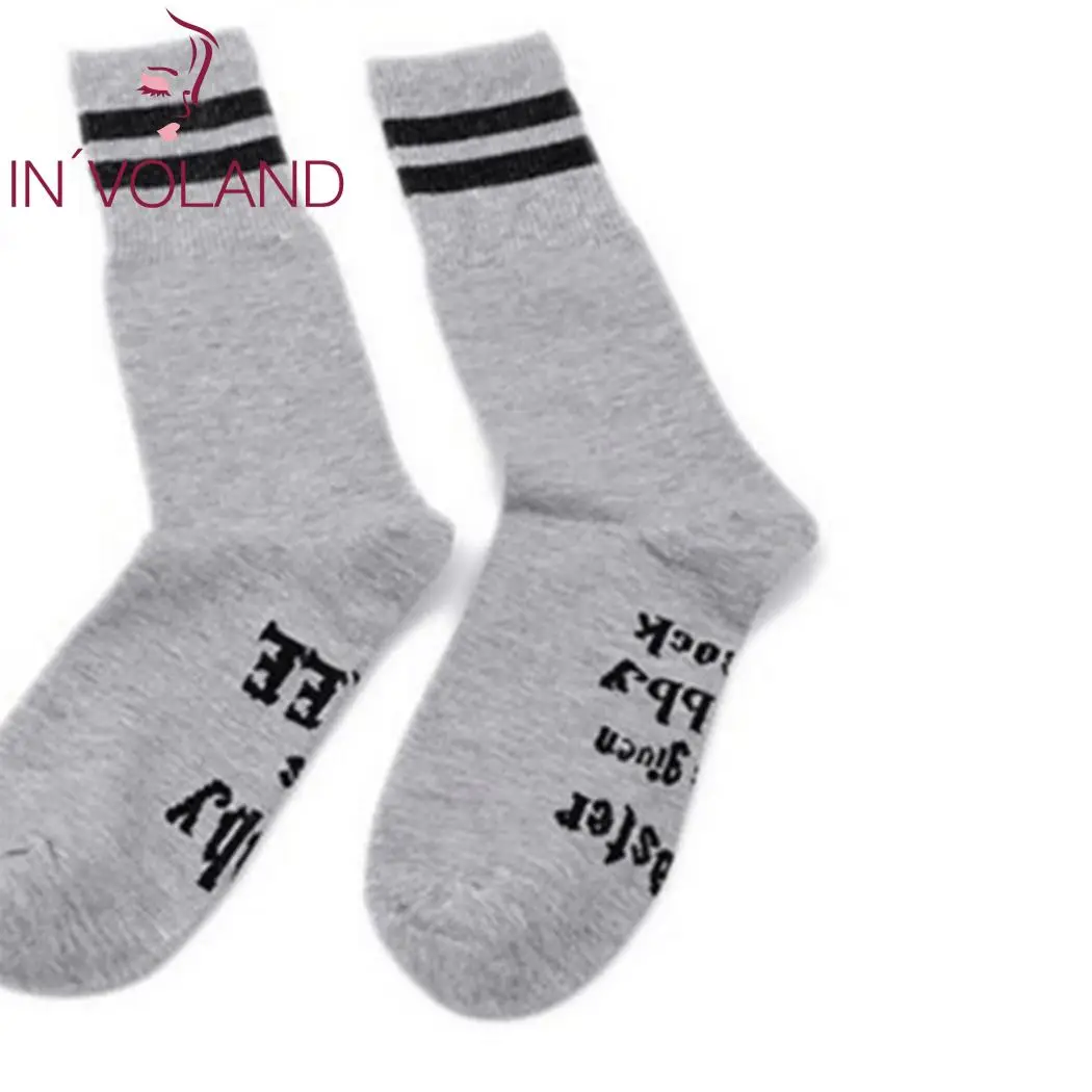1 пара унисекс письмо дышащие дезодорирующие носки удобные хлопковые