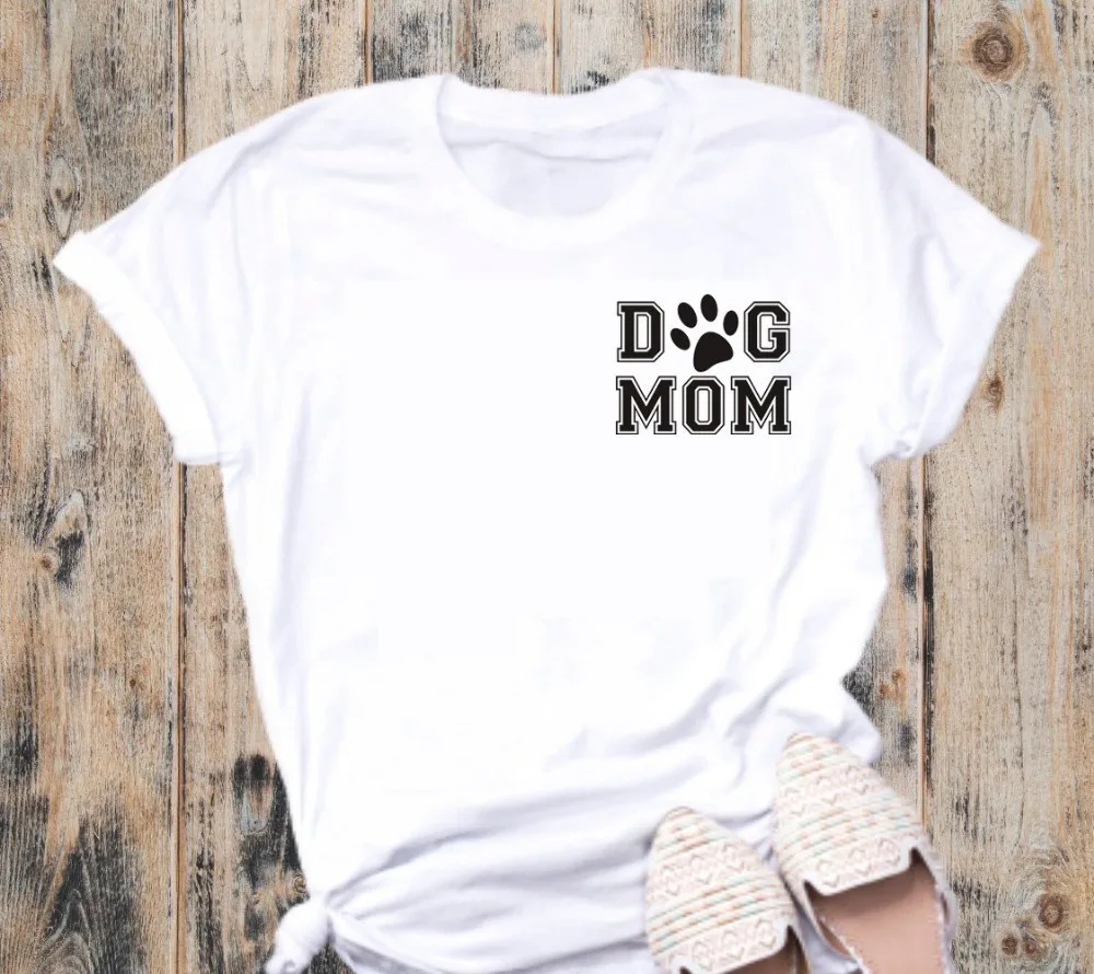 

DOG MOM T-shirt paw graphic kawaii tees women fashion tops mothers day shirt goth art aesthetic tees harajuku unisex clothing
