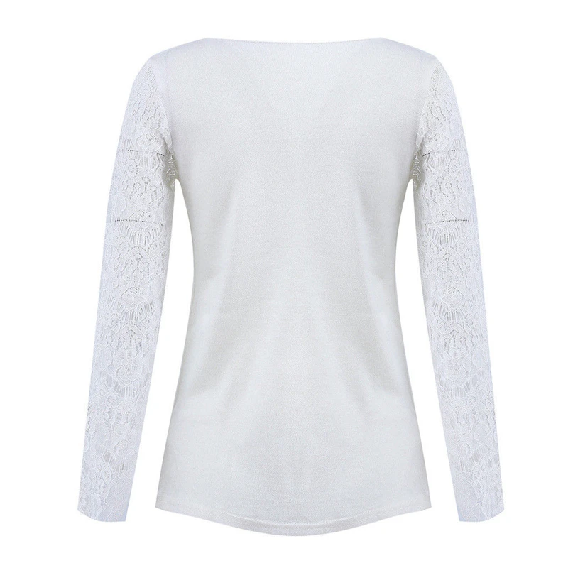 Pullover Women Autumn Winter Female Long Sleeve Lace sweater Korean Slim Pockets Sweater Knitted pullover Tops | Женская одежда