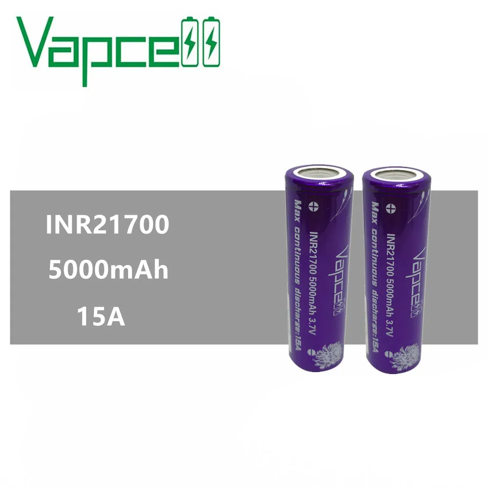 2 шт. оригинальные аккумуляторные батареи Vapcell 21700 5000 мАч 15 А | Игрушки и хобби