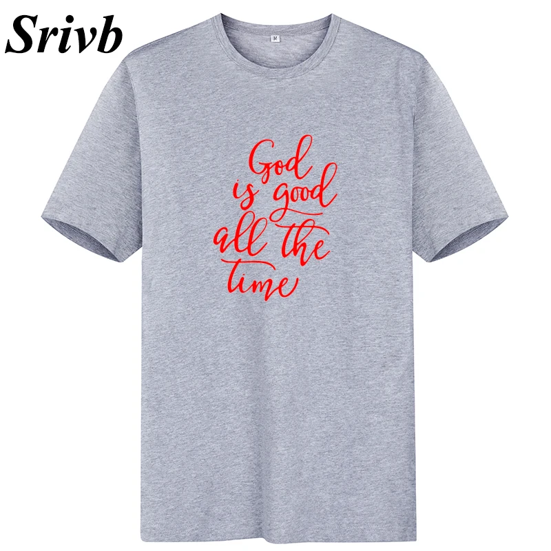 Srivb God Is Good Letter Women T Shirt Tumblr Summer Plus Size Hipster Tshirts Cotton Fashion Loose Top Short Sleeve | Женская одежда